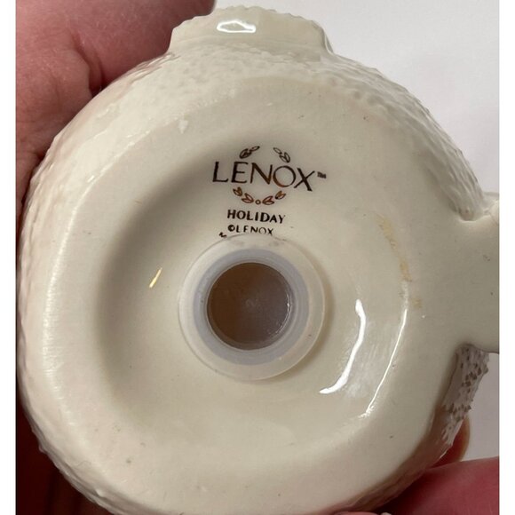 Vintage 90s Lenox Holiday Snowman Salt & Pepper Porcelain Shakers - Picture 6 of 6